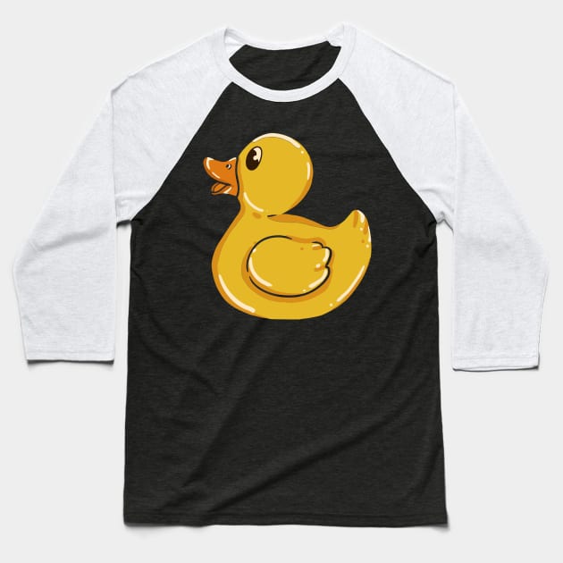 Cute Yellow Rubber Duck - Yellow Rubber Ducky T-Shirt and Gifts Baseball T-Shirt by Shirtbubble